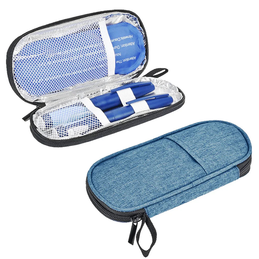 Insulin Cooler Bag Medication Cooler Bag with 2 Ice Packs Insulated Diabetic Bag Medicine Travel Carrying Case Diabetic Supplies