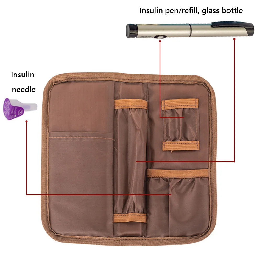 Insulin Cooler Bag Medication Cooler Bag with 2 Ice Packs Insulated Diabetic Bag Medicine Travel Carrying Case Diabetic Supplies