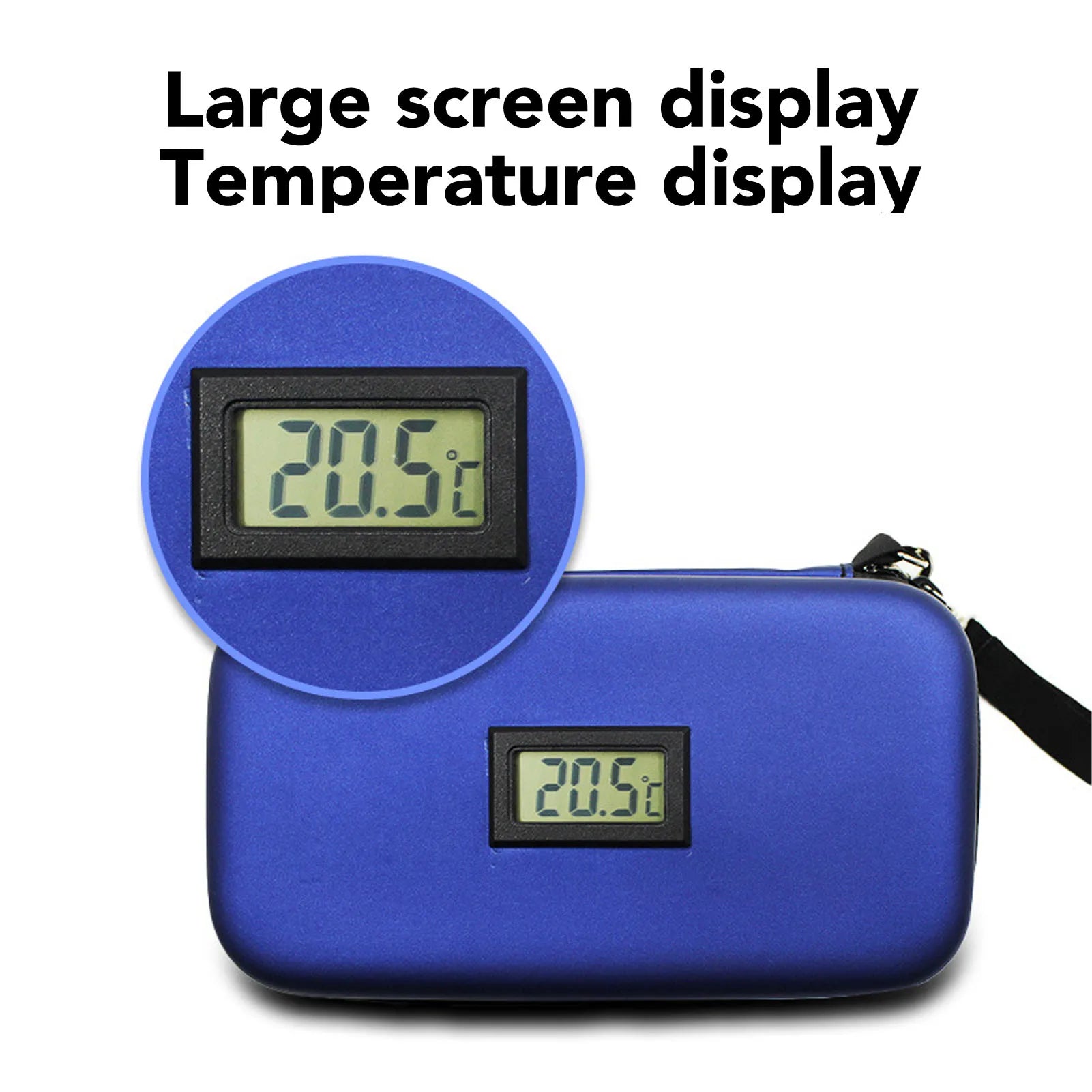 Insulin Cooler Travel Case Mini Insulin Cooler Bag Heat Insulation Temperature Display Medicine Diabetic Supplies Travel Case