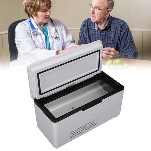 Car Refrigerator Portable Insulin Cooler Case USB Mini Constant Temperature LED Display Car Medicine Refrigerator Button Type